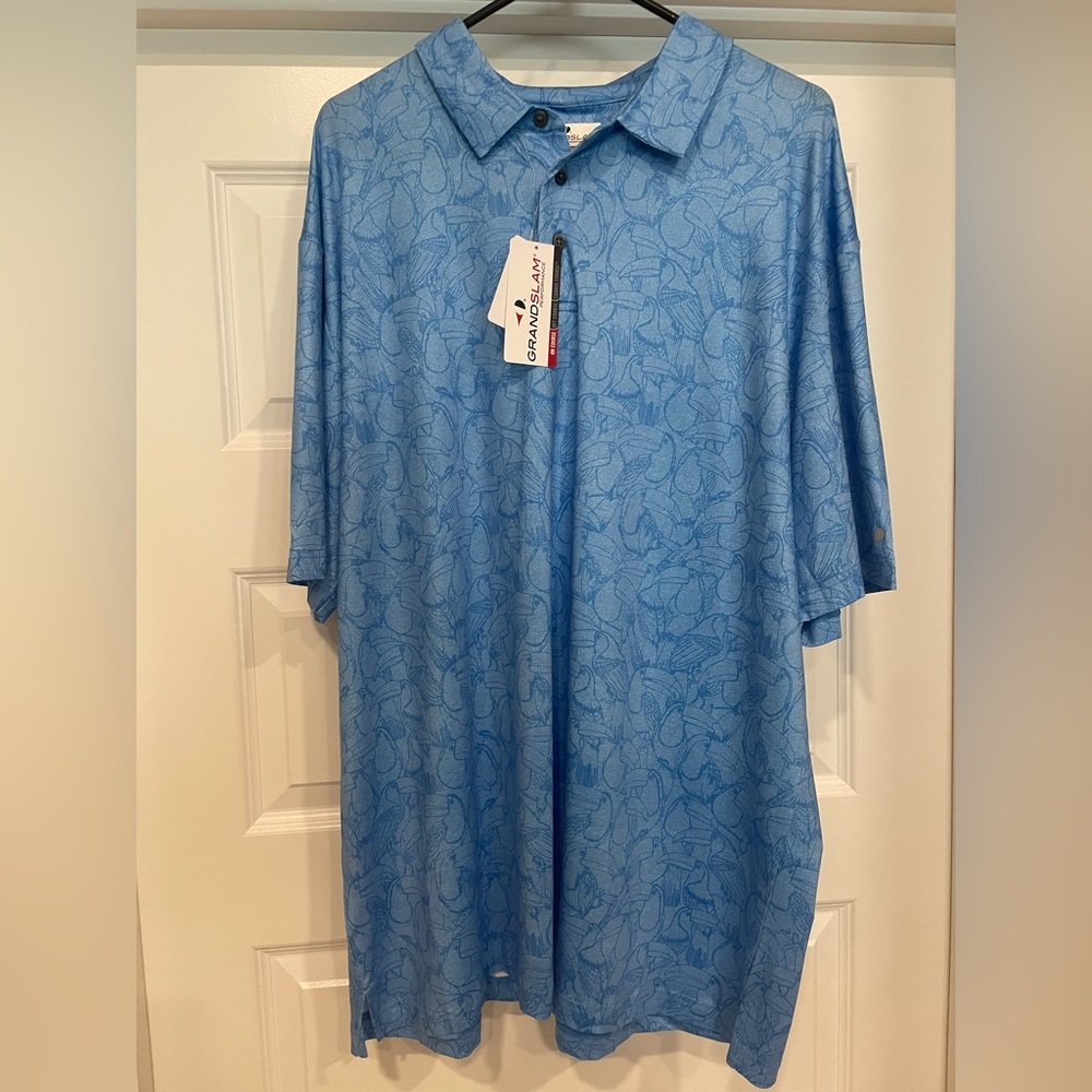 Blue Polo Shirt with Classic Collar XL